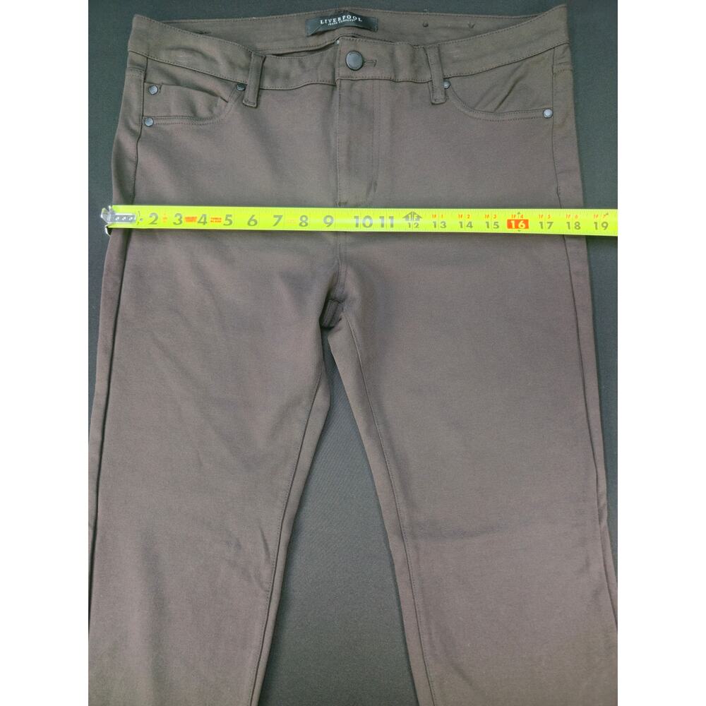 Liverpool Los Angeles Womens Size 14 Brown Skinny Ankle Pants Stretch Mid Rise - Picture 4 of 9